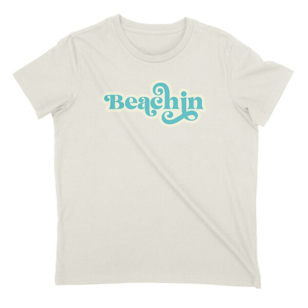 BeachingEcru Beachin Women's Tee | SoCal Apparel | Retro Beach Graphic T-Shirt