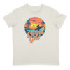 Surfer Girl women's t-shirt in Ecru with retro sunset surf graphic